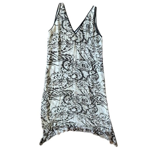 Silk Diva Vintage Y2K 90’s Handkerchief Hem Belted Animal Print Abstract - Picture 1 of 5